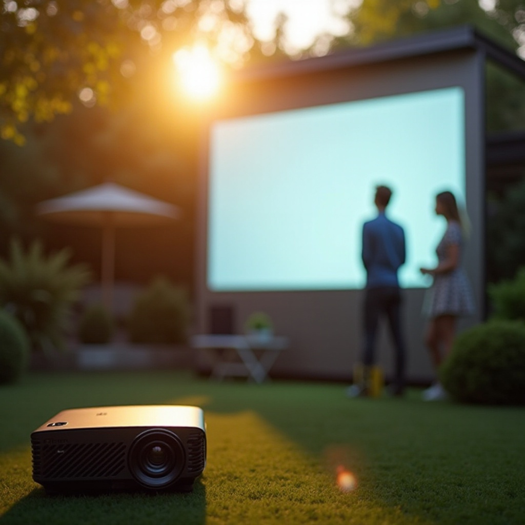 日中に屋外でプロジェクターを使用できますか