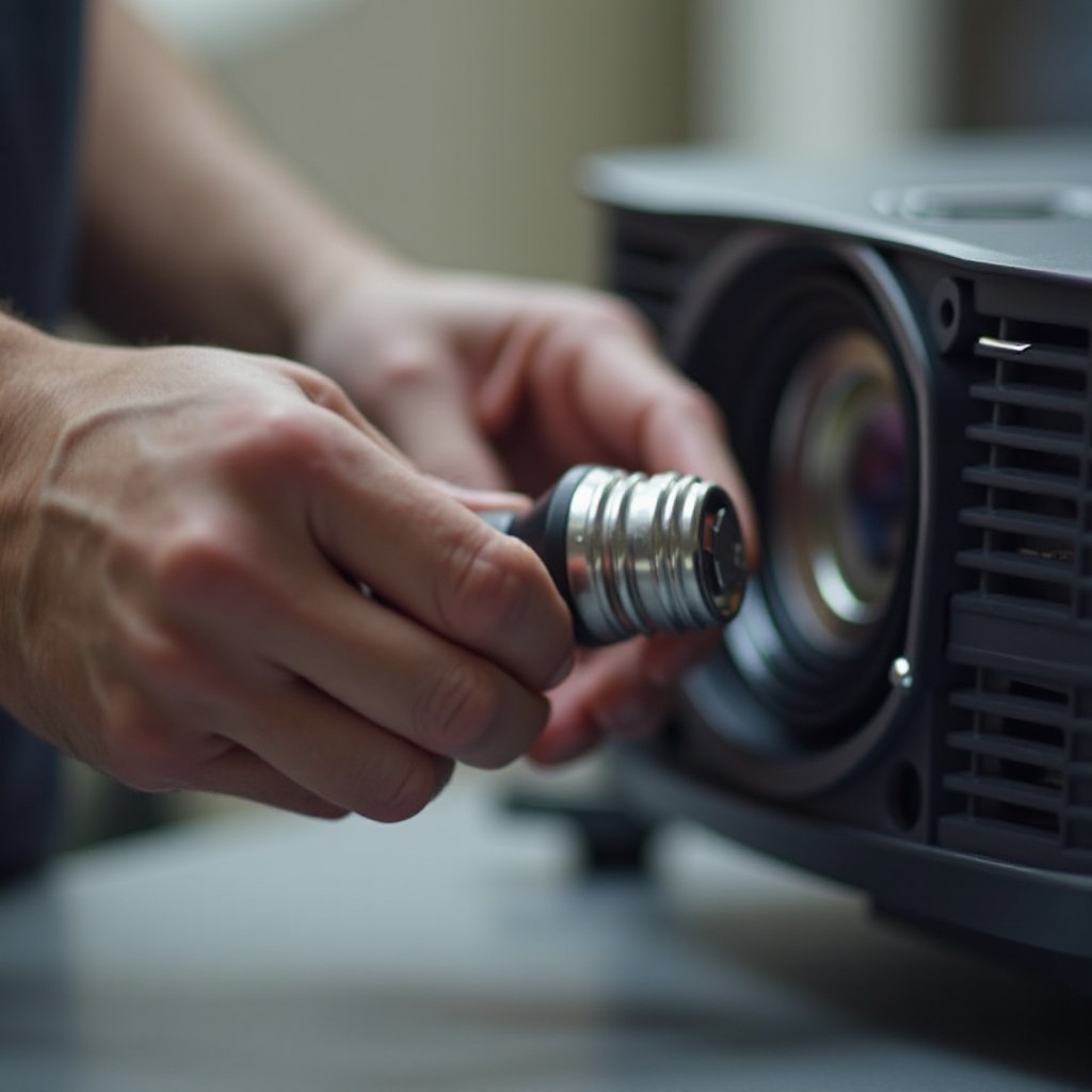 プロジェクターの電球を交換する方法