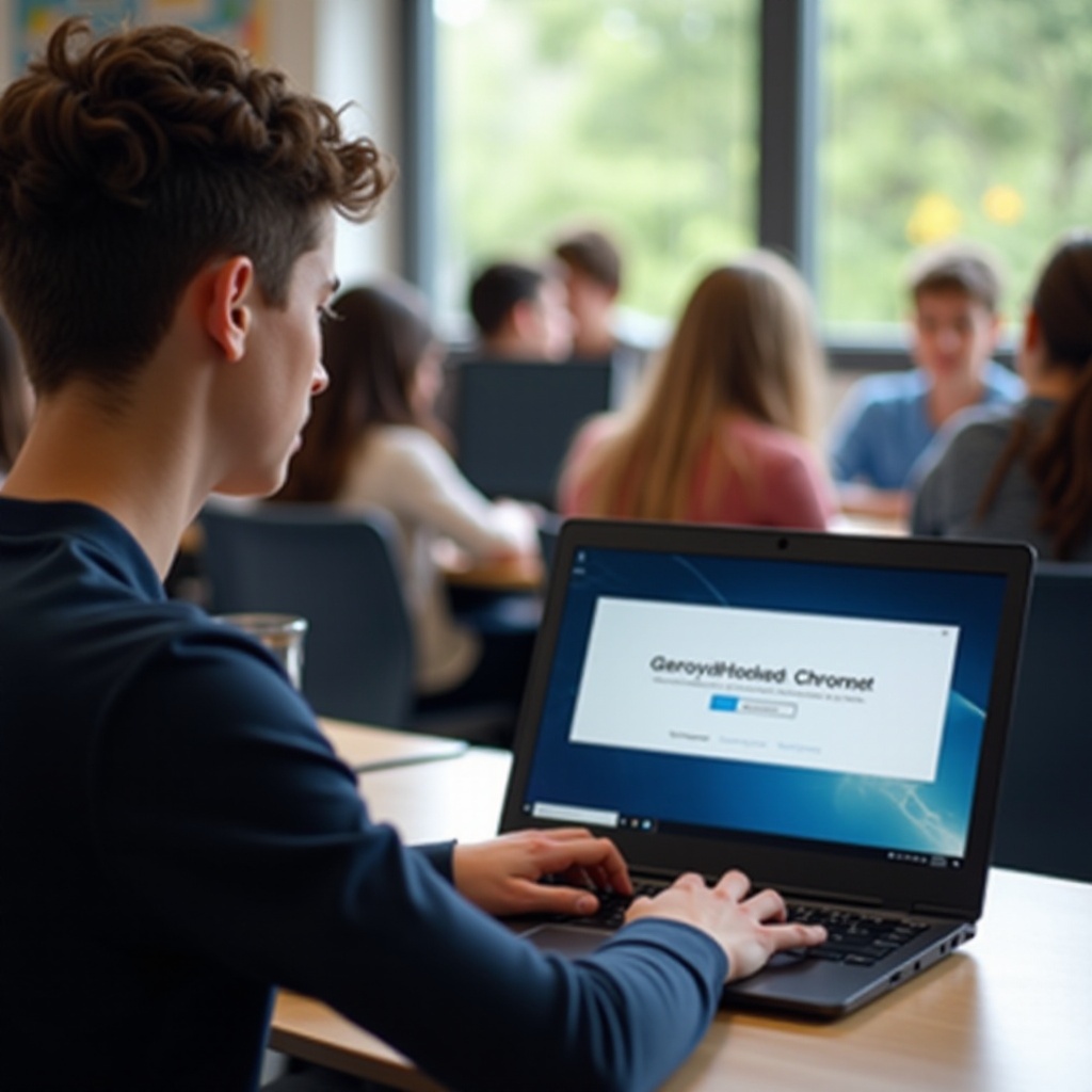 instal linux untuk chromebook sekolah jika linux diblokir