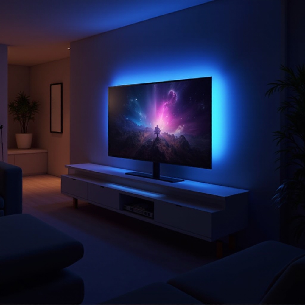 lampu latar TV yang berubah dengan gambar