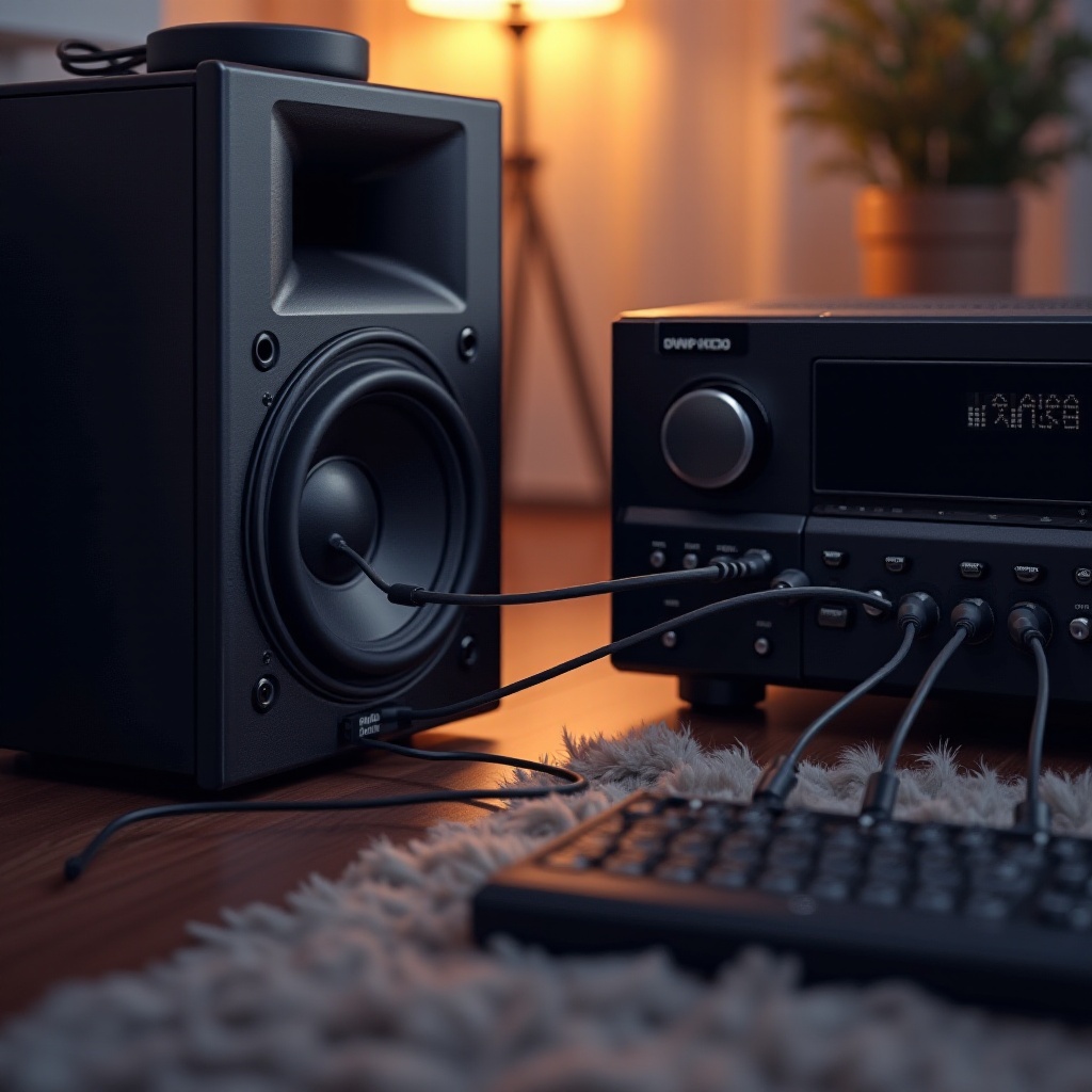 Kable mula sa subwoofer hanggang sa receiver