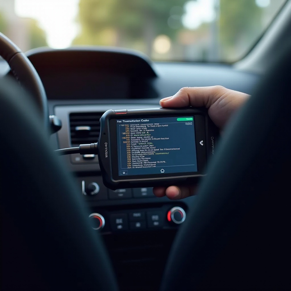 pembaca OBD2 yang membaca kode transmisi