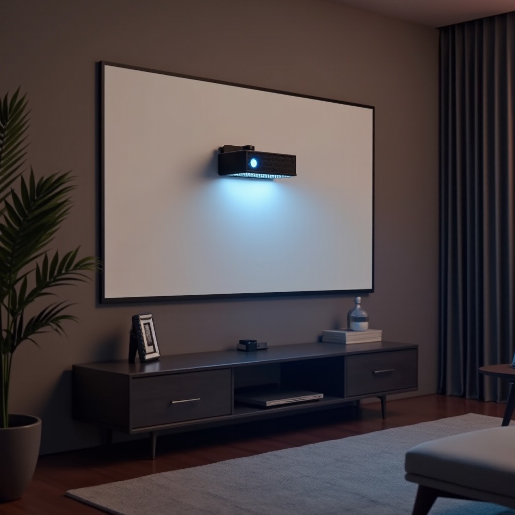 ติดตั้งโปรเจคเตอร์บนผนัง