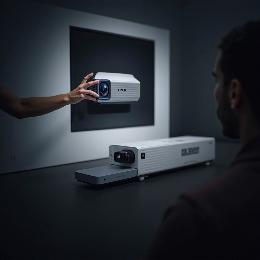 วิธีการปรับโปรเจ็กเตอร์ Epson ให้พอดีกับหน้าจอ