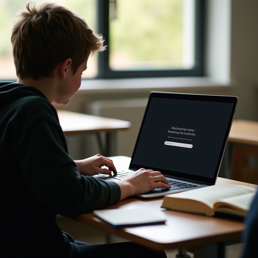リナックスをインストールするための学校用クロームブックがブロックされている場合