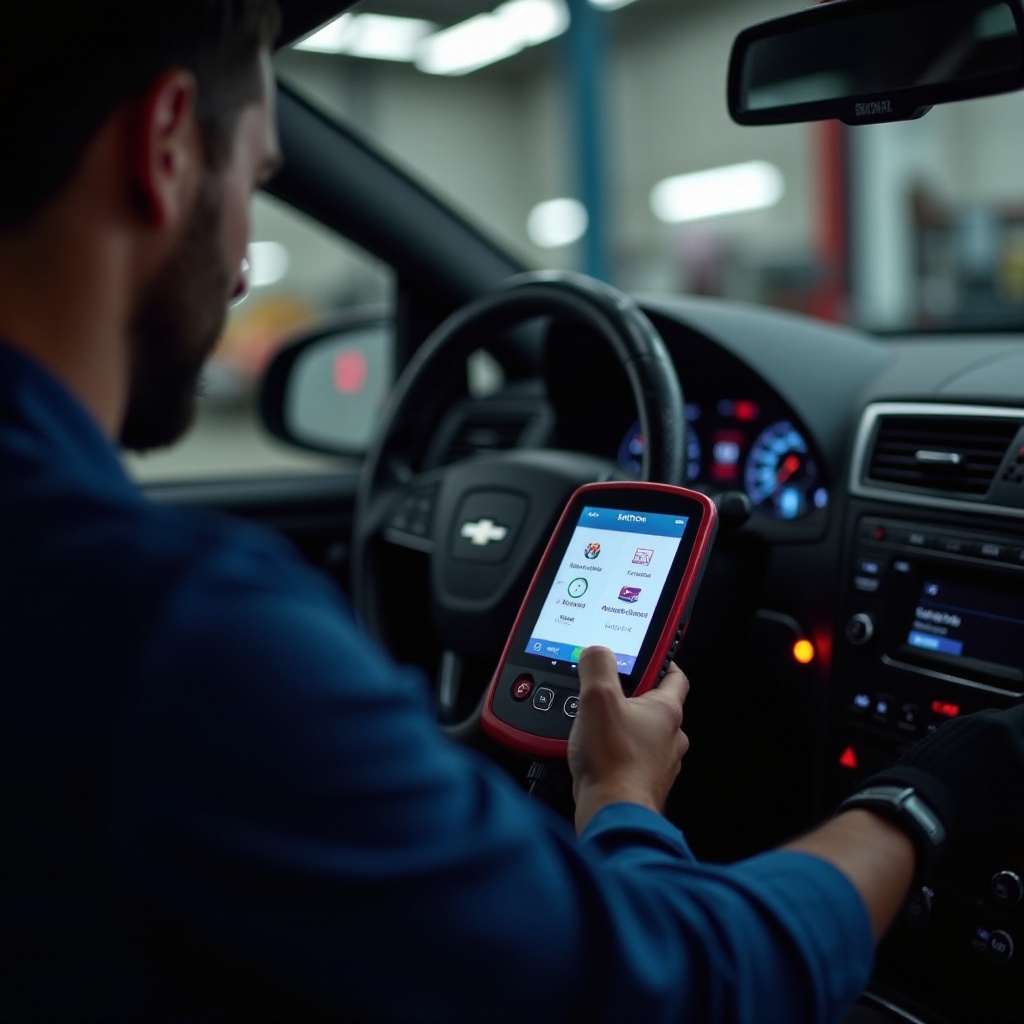 OBD2 scanner na nagbabasa ng mga transmission code