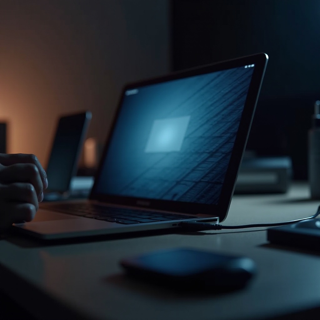 layar MacBook berkedip saat mengisi daya